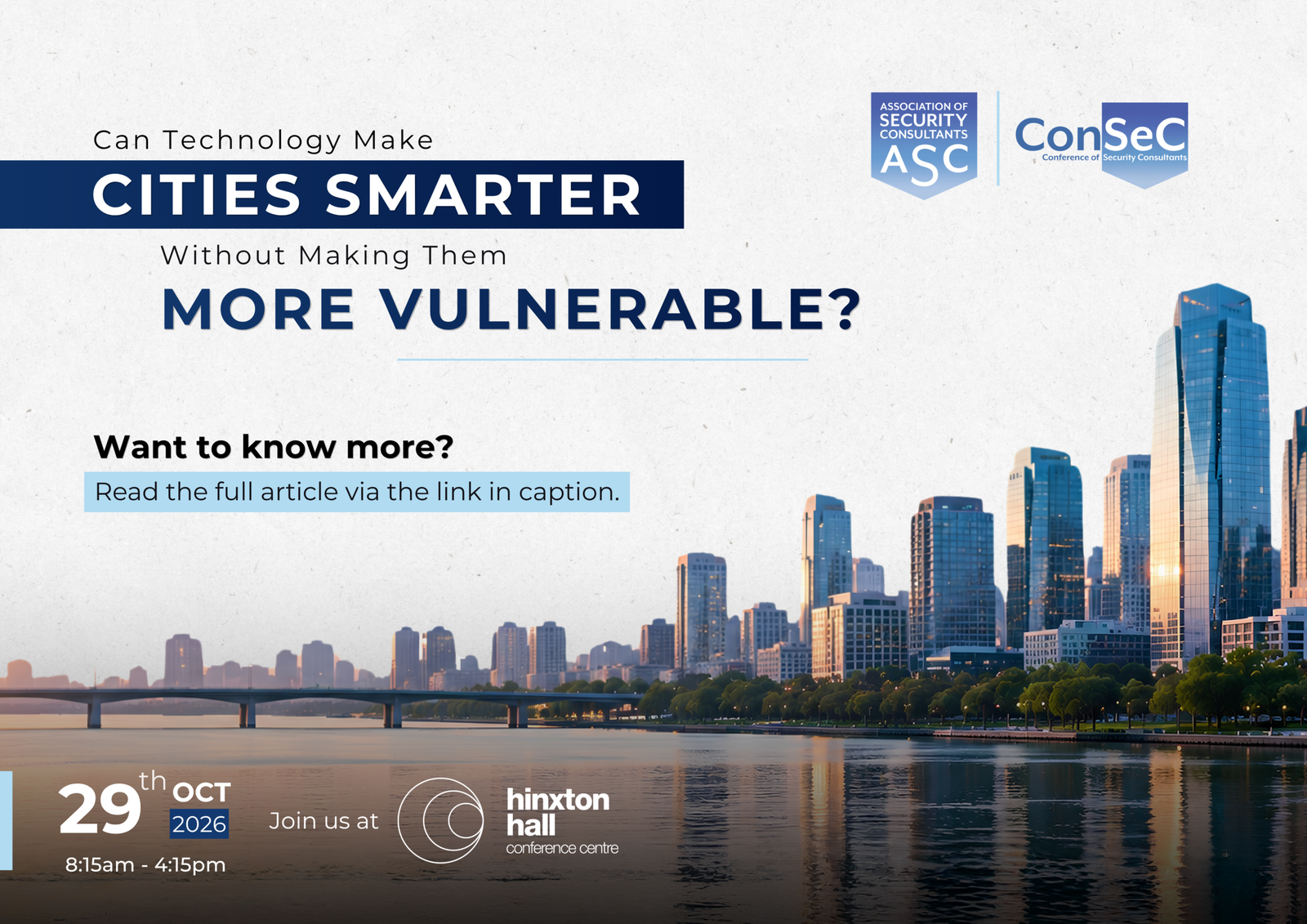 Can Technology Make Cities Smarter Without Making Them More Vulnerable?