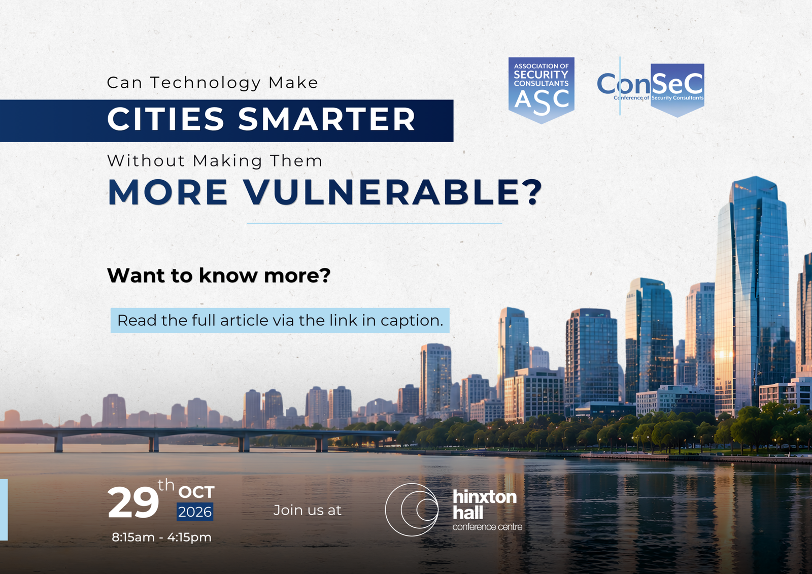 Can Technology Make Cities Smarter Without Making Them More Vulnerable?